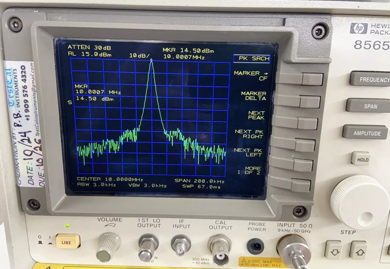 HP Agilent 83650B 10MHz-50GHz Sweep Swept Signal Generator 1, 2, 8! Cal’d!