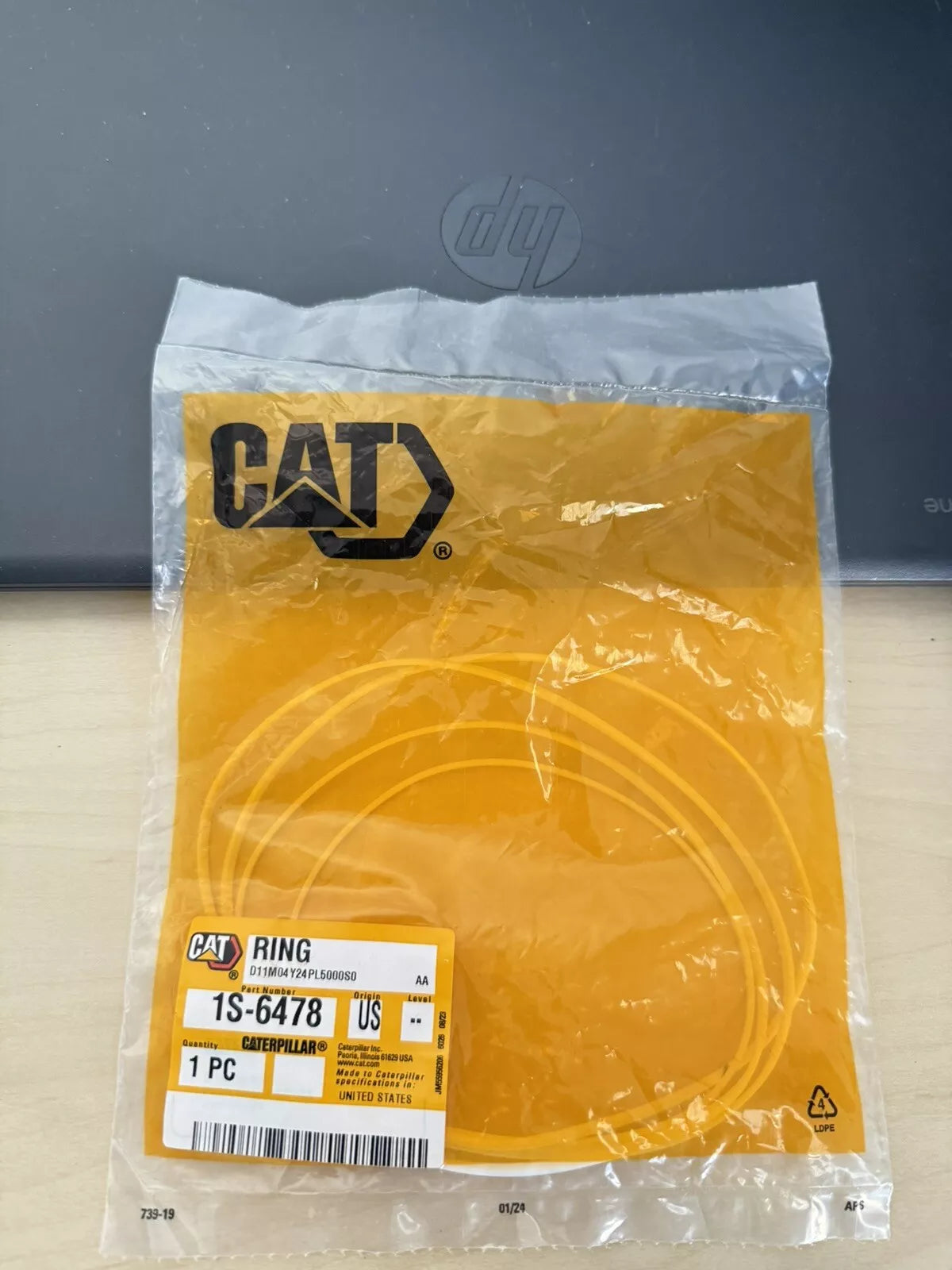 CAT 1S-6478 477.77mm Internal Diameter Seal Ring (Genuine OEM) New