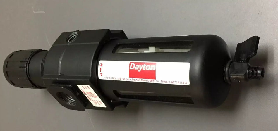 Dayton Model 4ZK97 Filter Regulator 150 PSIG 10 Bar Temp 125°F/50°C