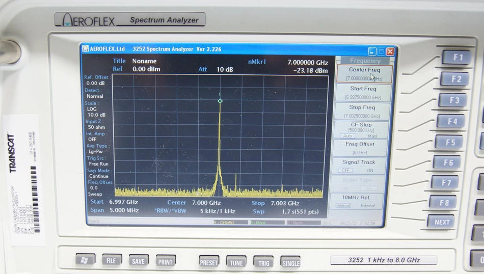 Aeroflex 3252 1 kHz ~ 8 GHz RF Spectrum / Vector Analyzer w Tracking Generator