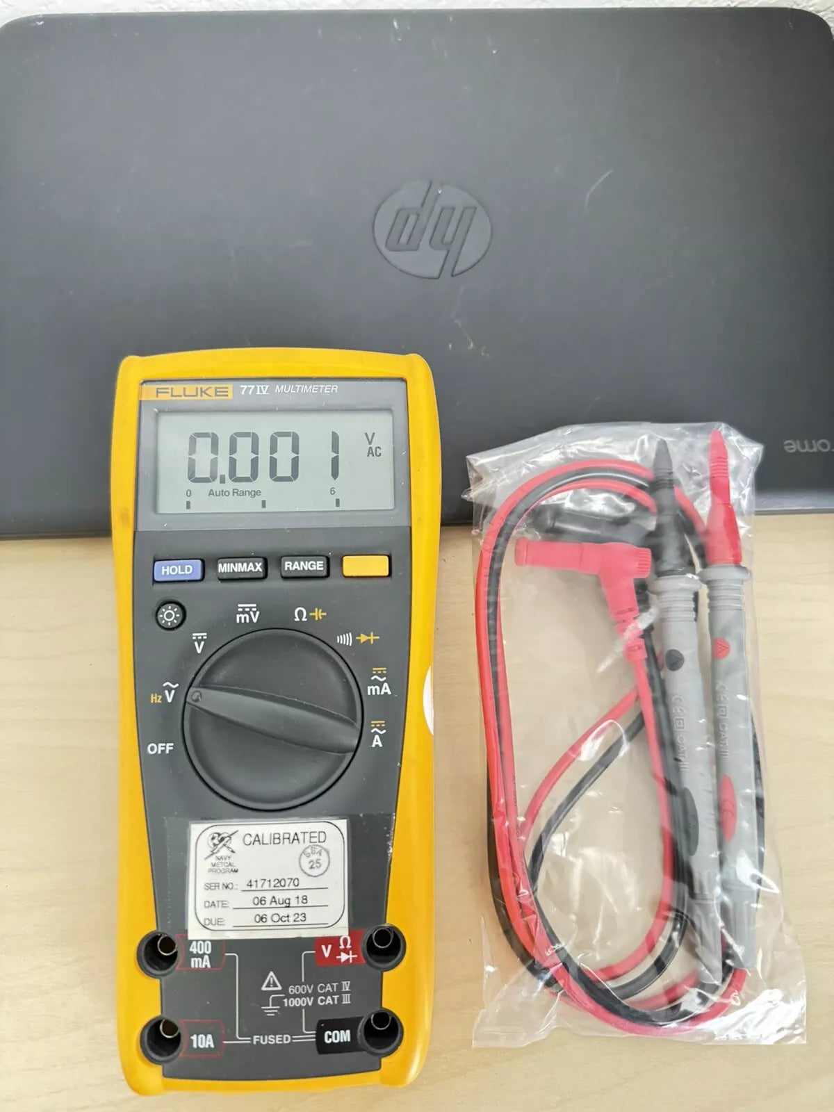 Fluke 77-IV Multimeter with Lead Set - Tested
