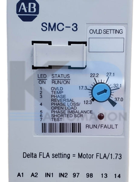 Allen Bradley 150-C37NBR SMC-3 Smart Motor Controller 37A 24V 3Ph