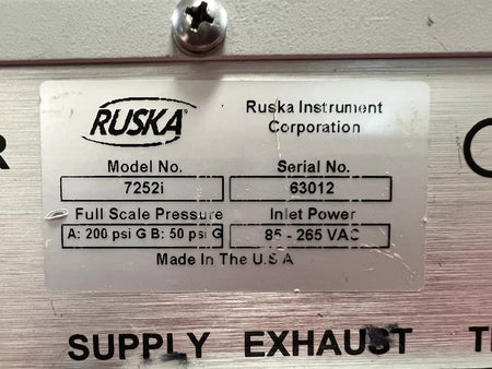 Fluke 7252i Dual Output Digital Pressure Controllers, SN 63012