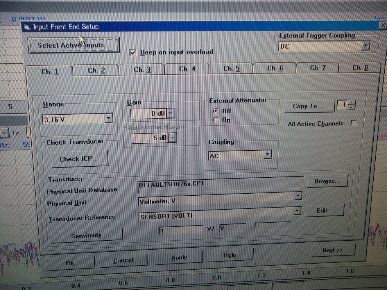 OR25PCP8 8ch 20KHz FFT Analyzer