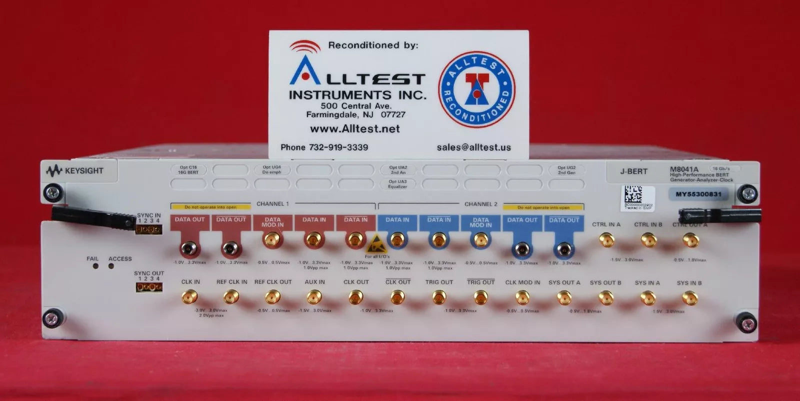 Agilent/Keysight M8041A J-Bert High Perf BERT Gen- An- Clock, Options CALIBRATED