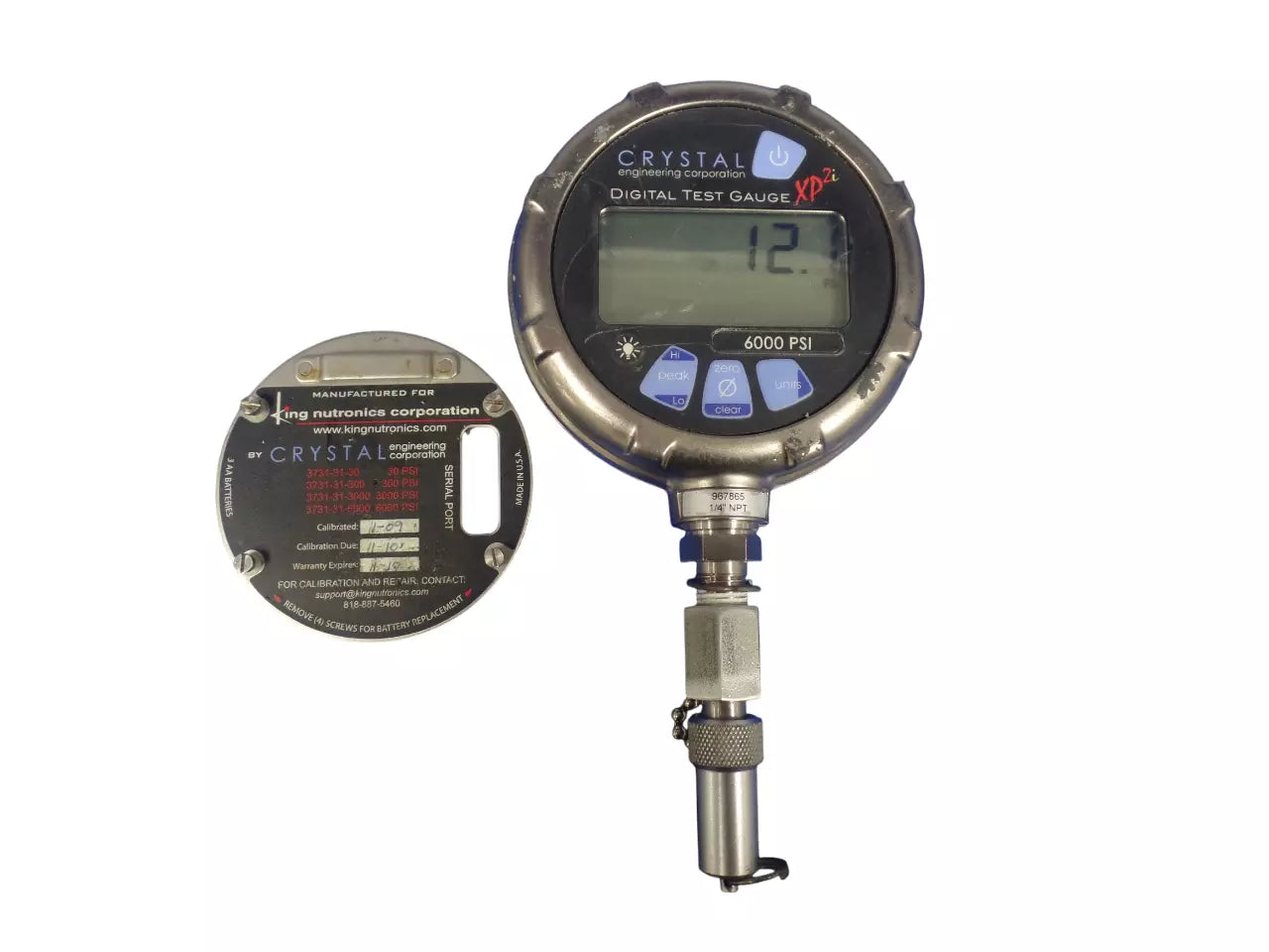 Crystal XP2i 6000PSI Digital Test Gauge