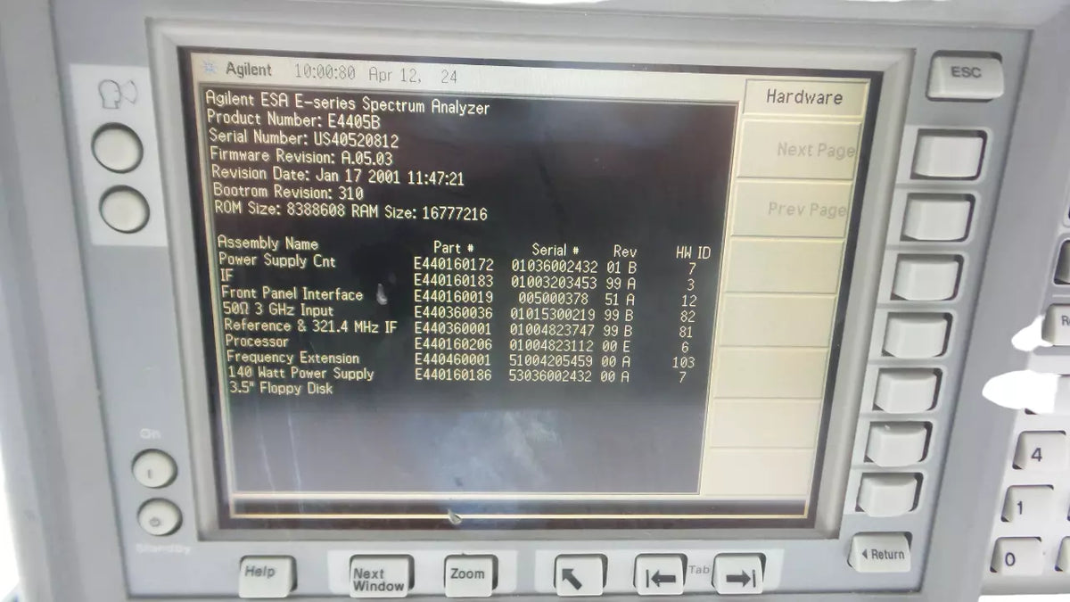 Agilent E4405B ESA-E SERIES SPECTRUM ANALYZER 