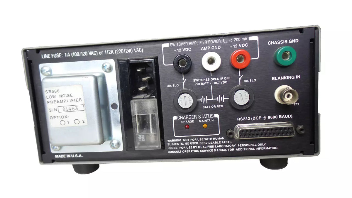 Stanford SR560 Research Systems Low-Noise Preamplifier