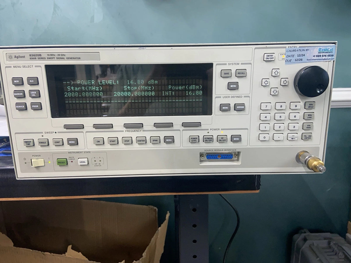 HP Agilent 83620B 83630B Signal Generator/Sweeper Cal’d Opt 8