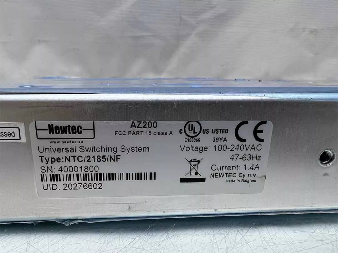 Newtec AZ200 Redundancy Switching System with Two Alarm Cables