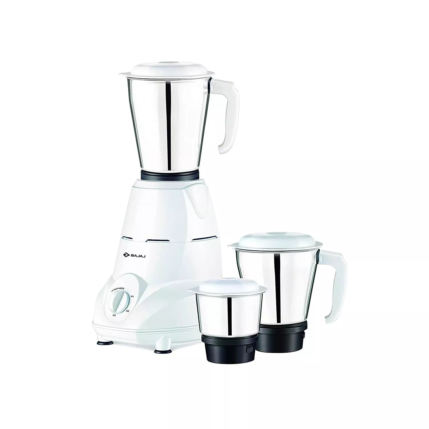 Bajaj Rex Mixer Grinder 500W with 3 SS Jars Nutri-Pro