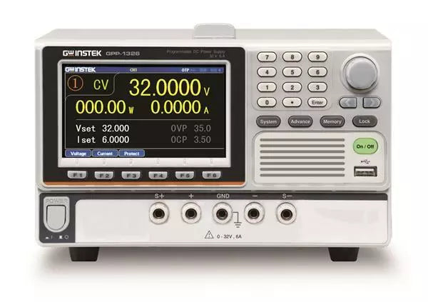 GW Instek GPP-1326 DC Power Supply 192W Programmable Single Channel 32V 6A LAN - XG eqpt