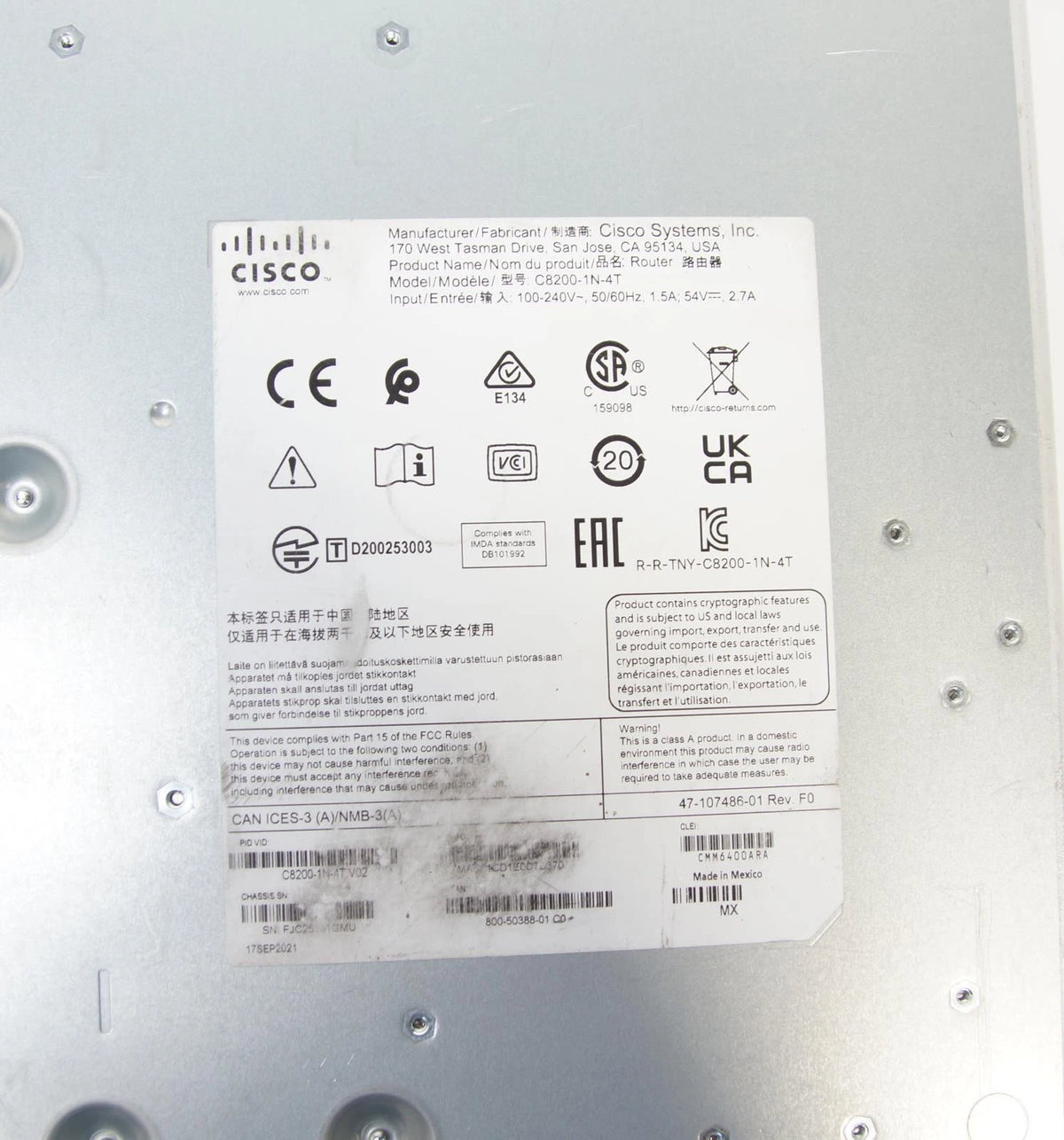 Cisco C8200-1N-4T Catalyst 8200 Series Edge Platform