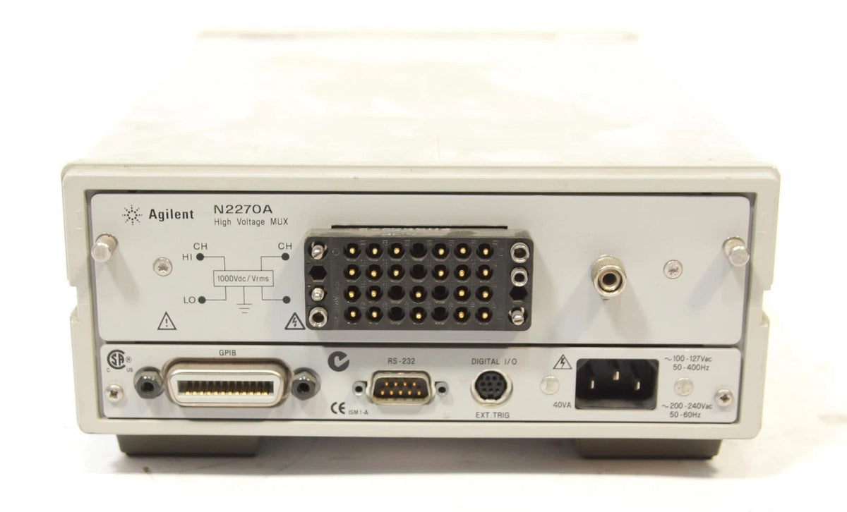 HP/ Agilent 3499B 2-Slot Switch & Control Mainframe with N2270A High Voltage MUX
