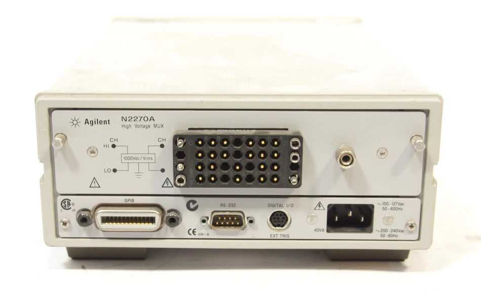 HP/ Agilent 3499B 2-Slot Switch & Control Mainframe with N2270A High Voltage MUX