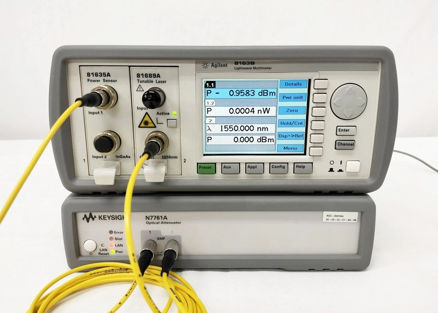 Keysight N7761A/021 Optical attenuator