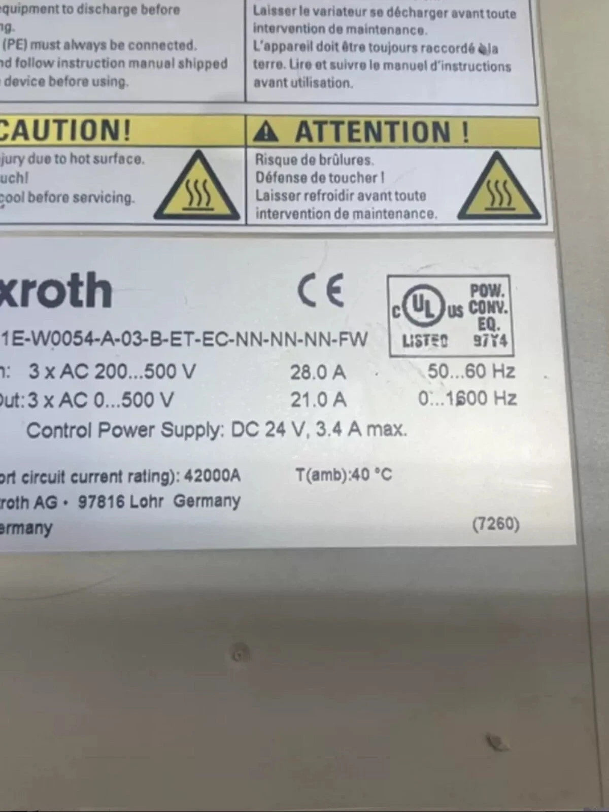 Bosch Rexroth HCS01.1E-W0054-A-03-B-ET-EC-NN-NN-NN-FW Controller