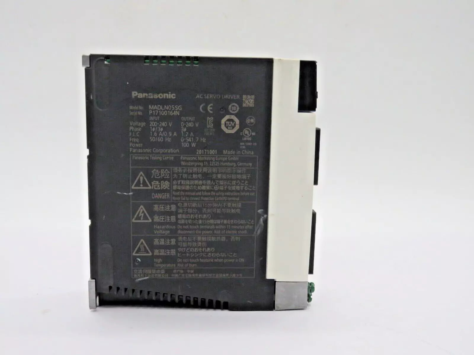 Panasonic MADLN05SG AC Servo Drive 100W 0-240V 1.2A MINAS A6S Series