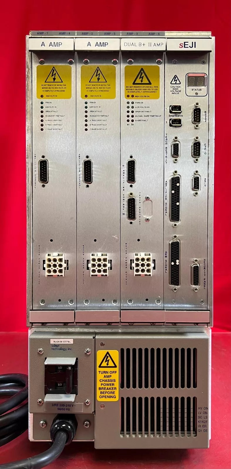 Adept Technology PA-4 Amplifier Robot Controller Chassis with B+II, Aamps, sEJI