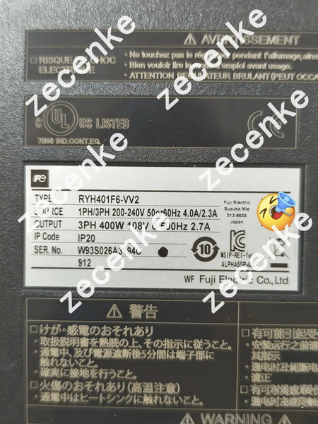 NEW RYH401F6-VV2 Fuji Electric Servo Driver with 90 Days Warranty