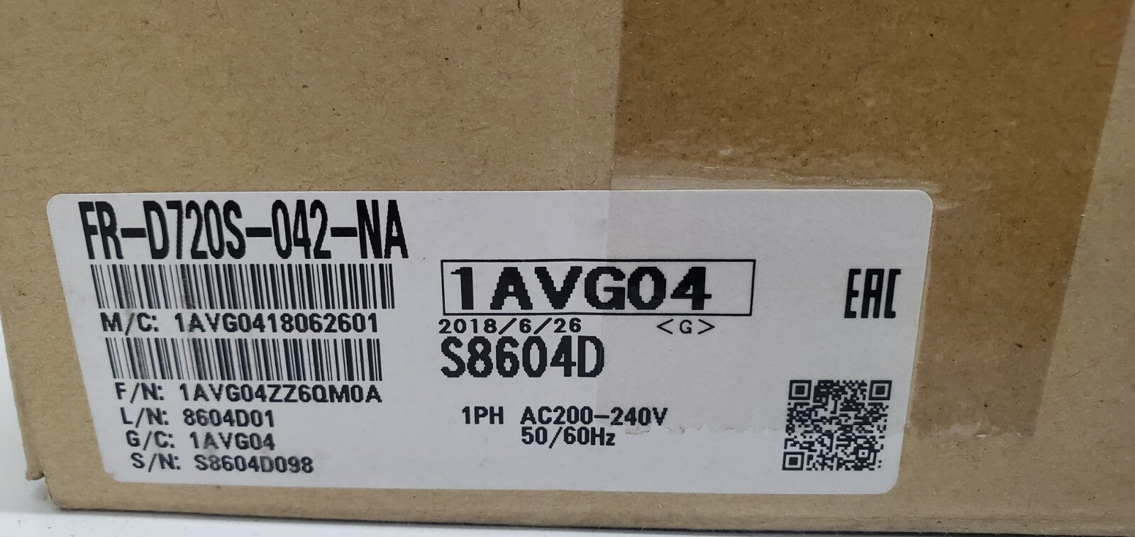 Mitsubishi FR-D720S-042-N 0.75KW AC Inverter Drive