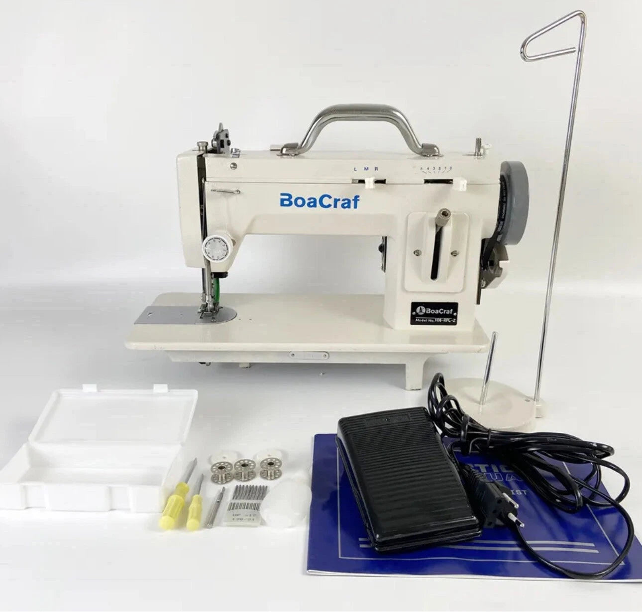 Walking Foot Zigzag Stitch 7'' Inch Arm Sewing Machine for Leather Sewing