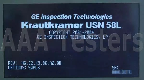 GE KrautKramer USN58L Ultrasonic Flaw Detector Thickness Gauge w/ SQPLS USN-58L - XG eqpt