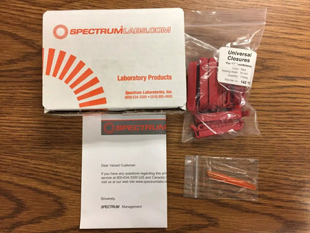 Spectrum Labs 142152 Red Universal Closure, Cellulose Ester, 50mm (Pack of 10)