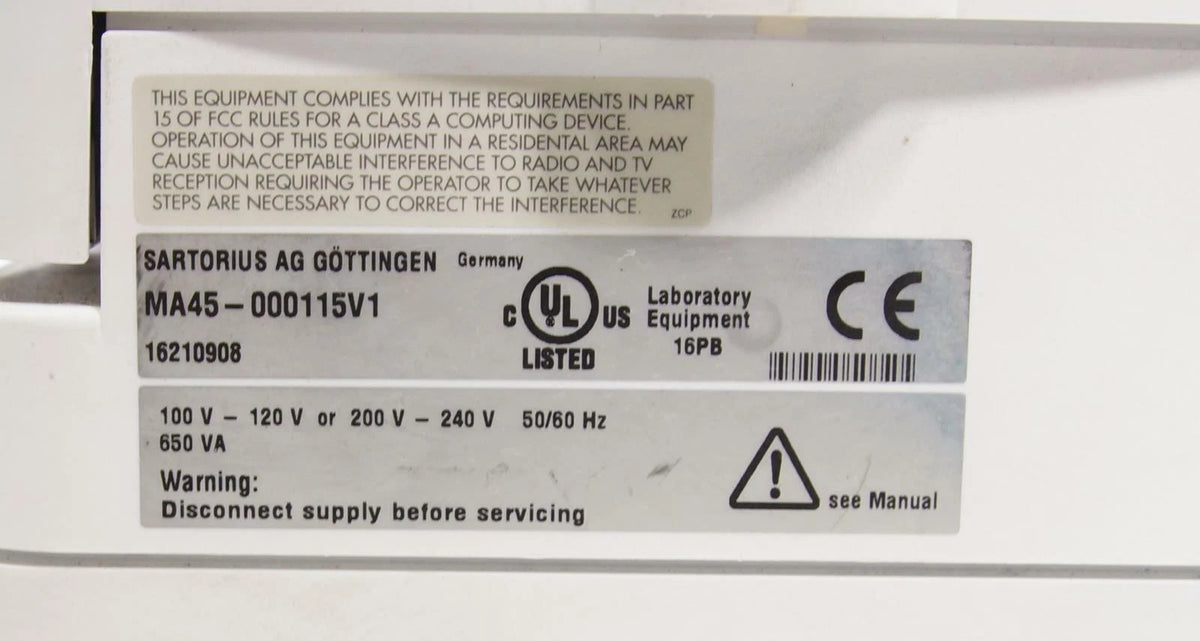 Sartorius MA 45 Infrared Moisture Analyzer