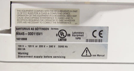 Sartorius MA 45 Infrared Moisture Analyzer
