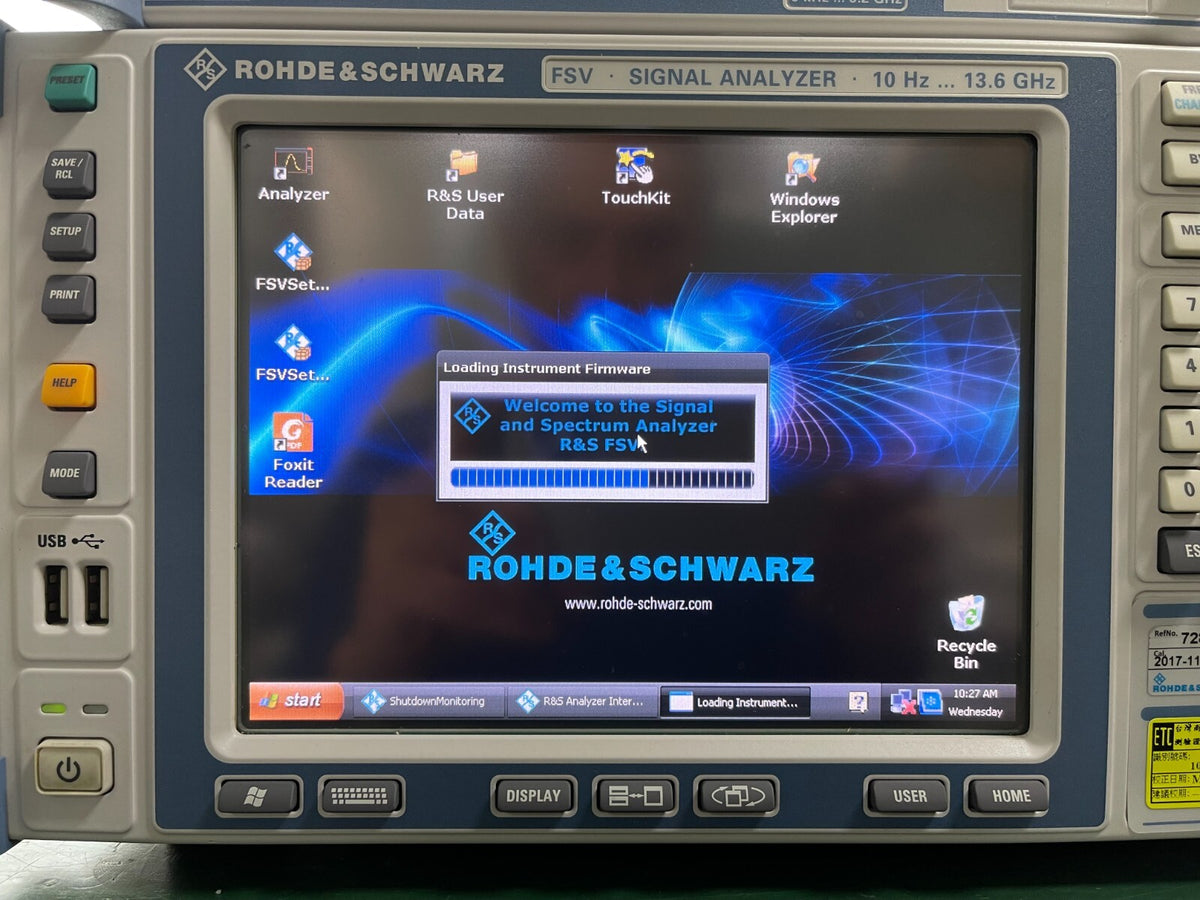 Rohde &amp; Schwarz FSV13 Signal Analyzer 10 Hz - 13.6 GHz, W/ B29, K70 _1609