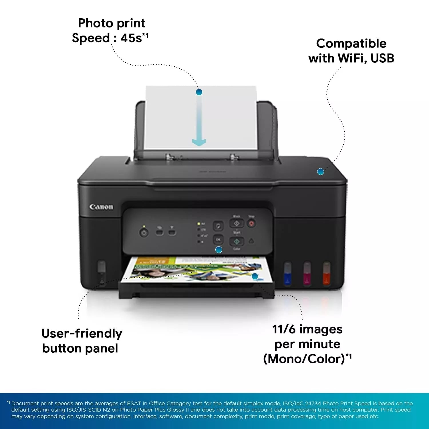 Canon PIXMA MegaTank G3730 All-in-One Printer with Wireless Connectivity