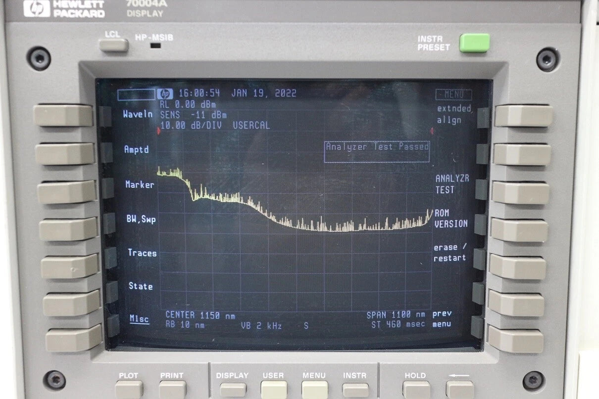 HP 71452B /122 Optical Spectrum Analyzer 600-1700nm
