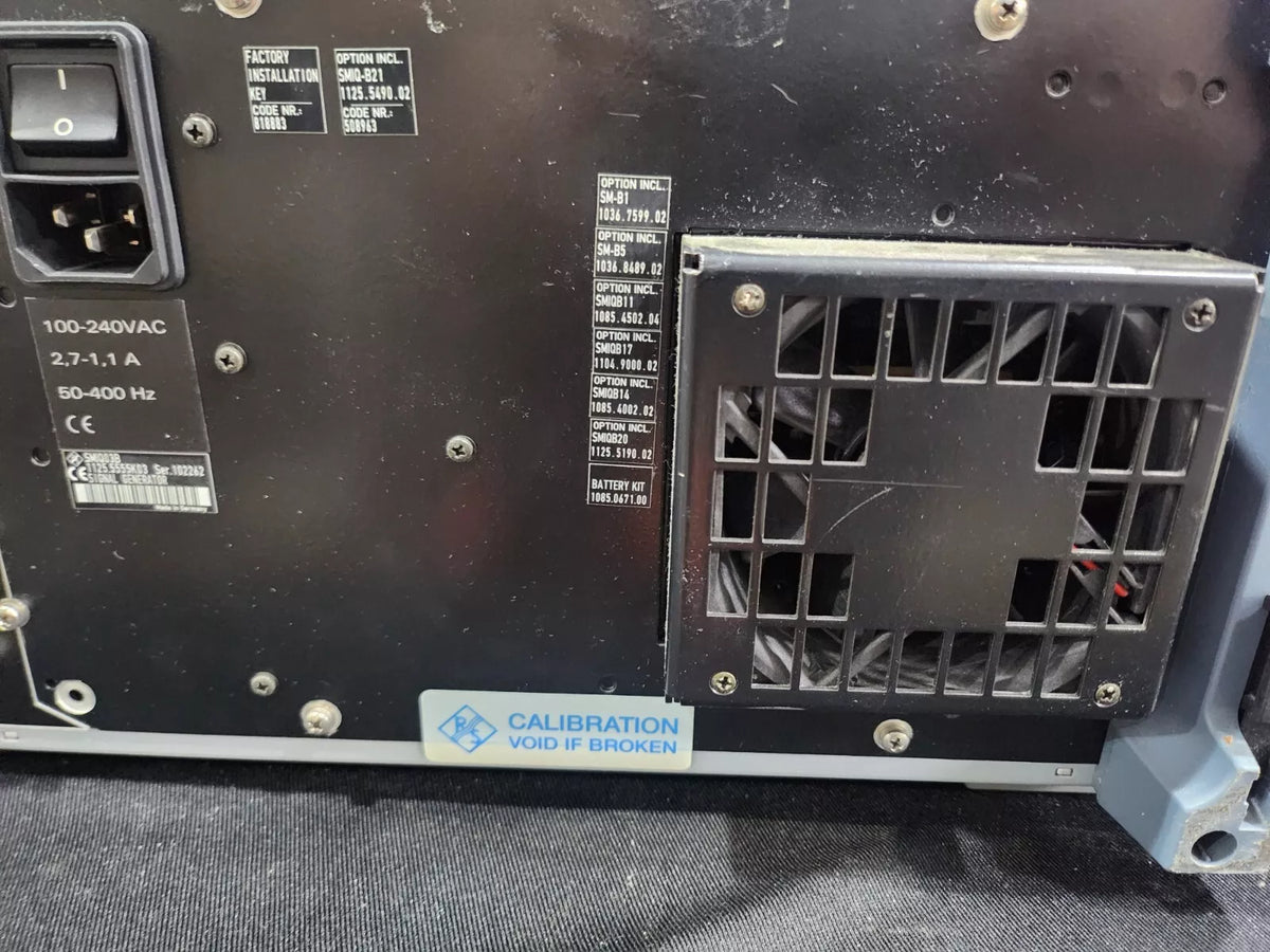 R&S SMIQ06B Vector Signal Generator 300KHz to 3.3GHz AS-IS (2262)