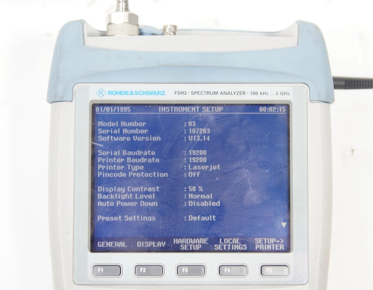 Rohde and Schwarz FSH3 100kHz - 3GHz Spectrum Analyzer