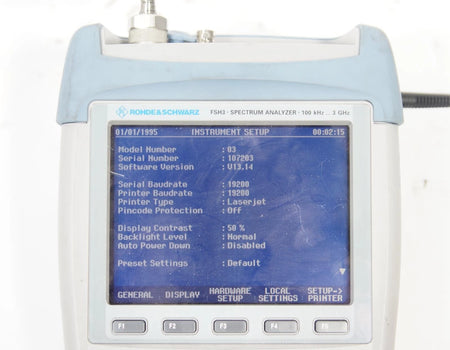 Rohde and Schwarz FSH3 100kHz - 3GHz Spectrum Analyzer