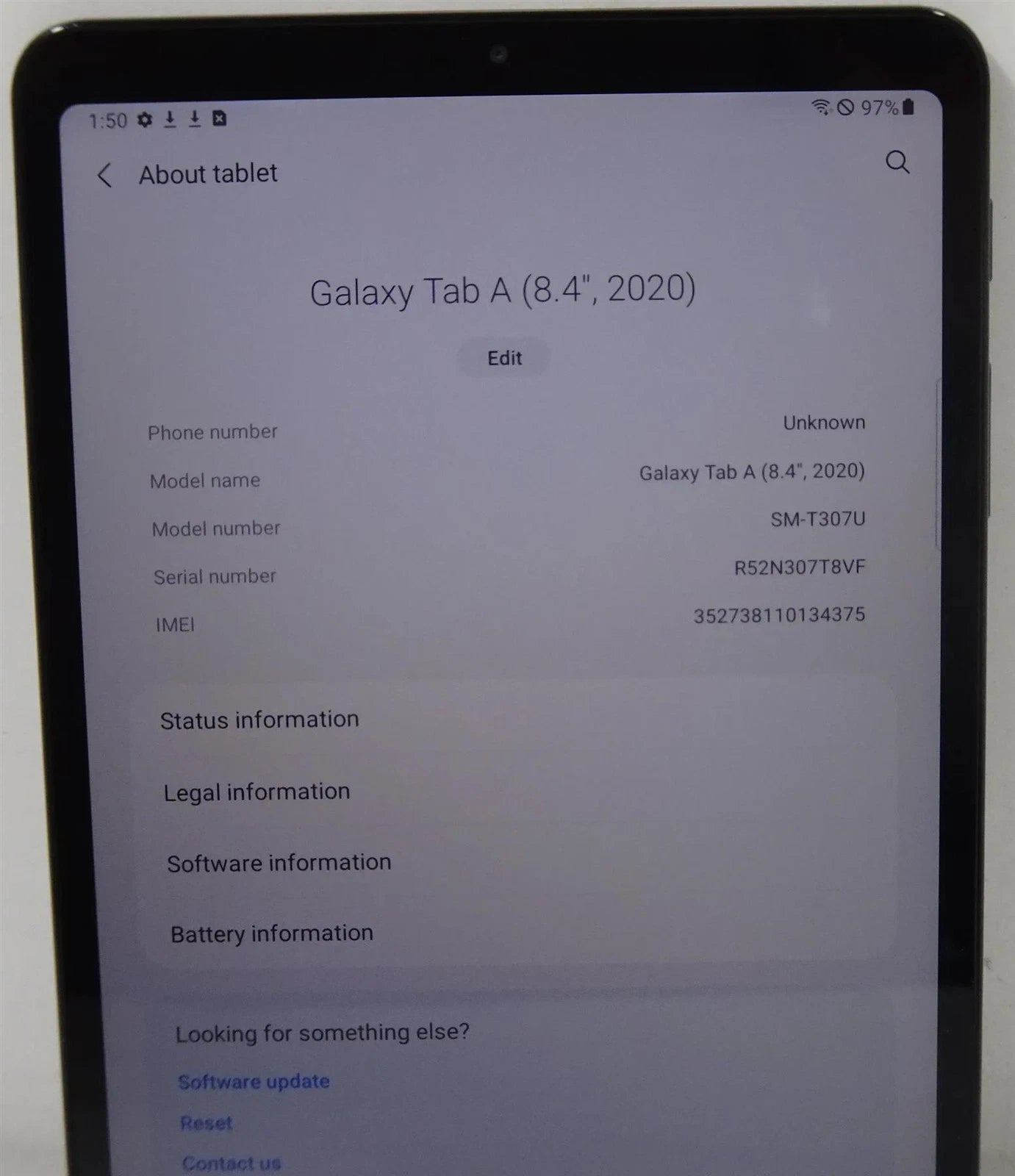 Samsung Galaxy Tab A SM-T307U 2020 32GB Wi-Fi + 4G (AT&T) 8.4" Tablet