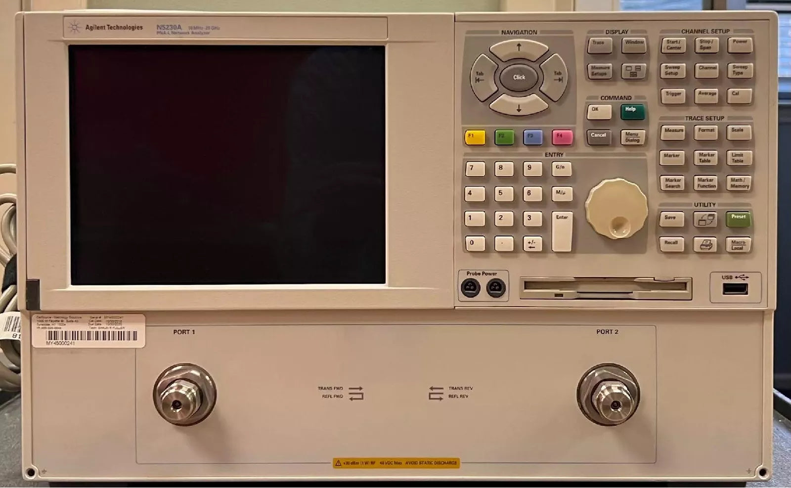 Agilent/Keysight N5230A Network Analyzer 20 GHz Opt. 220, 010, MY45000241