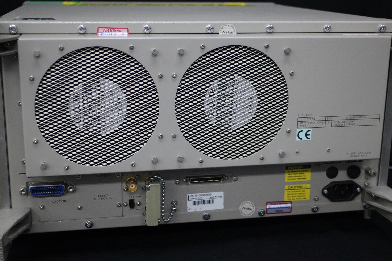Anritsu MP1758A /01/02 12.5GHz 4ch Pulse Pattern Generator