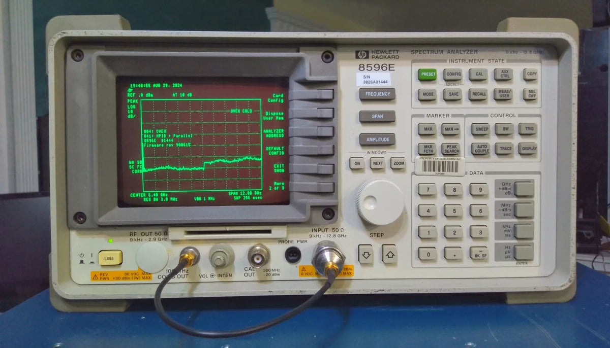 HP 8596E Spectrum Analyzer, 9kHz to 12.8GHz