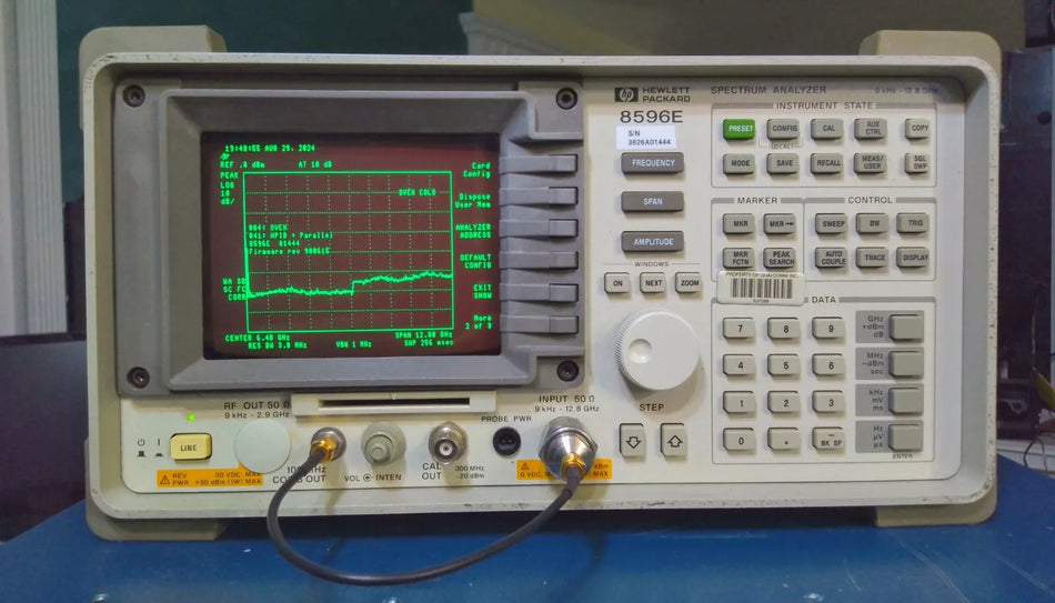 HP 8596E Spectrum Analyzer, 9kHz to 12.8GHz