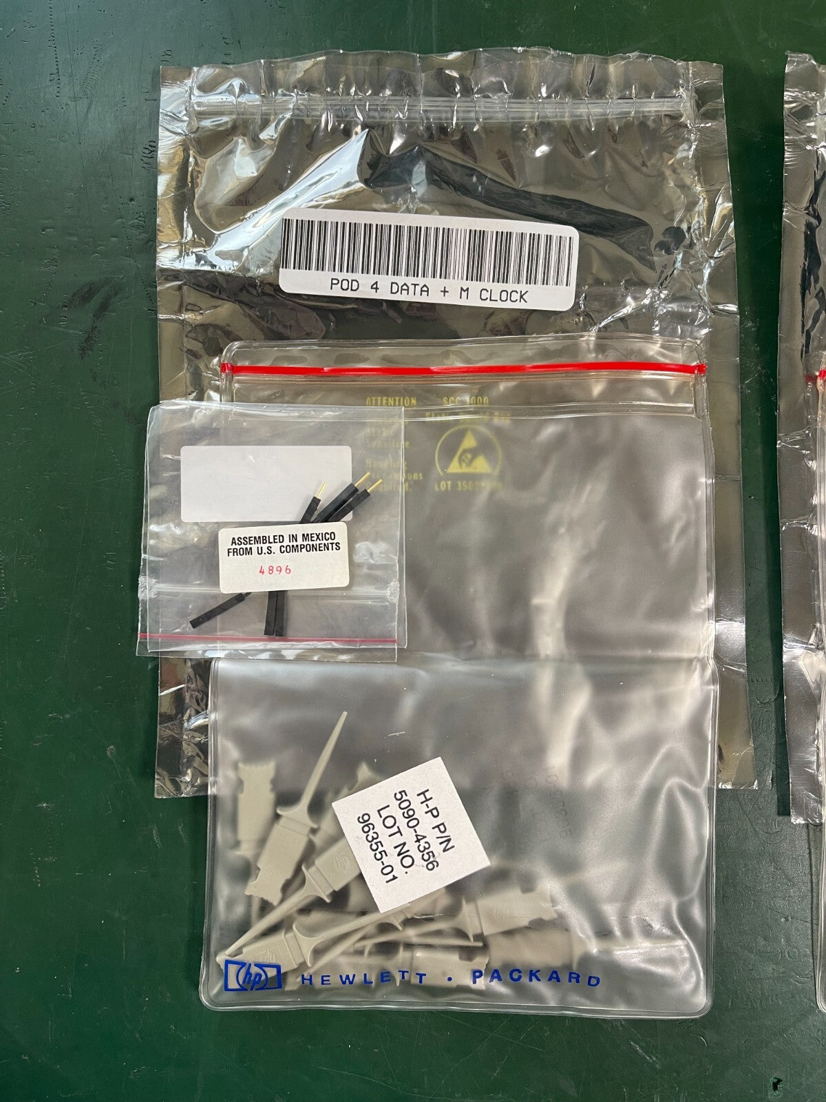 HP Agilent 5090-4356 IC Clips + 5959-9334 G leads FOR HP 1670G Logic Analyzer