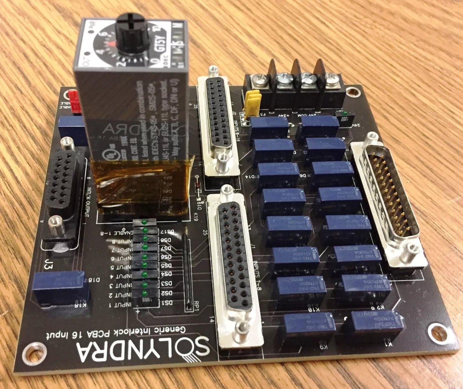 Solyndra 0100-20156 Rev 1 Generic Interlock PCBA 16 Input