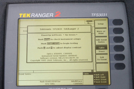 Tektronix TFS3031 Tekranger Mini Optical Time-Domain Reflectometer OPT 03 24