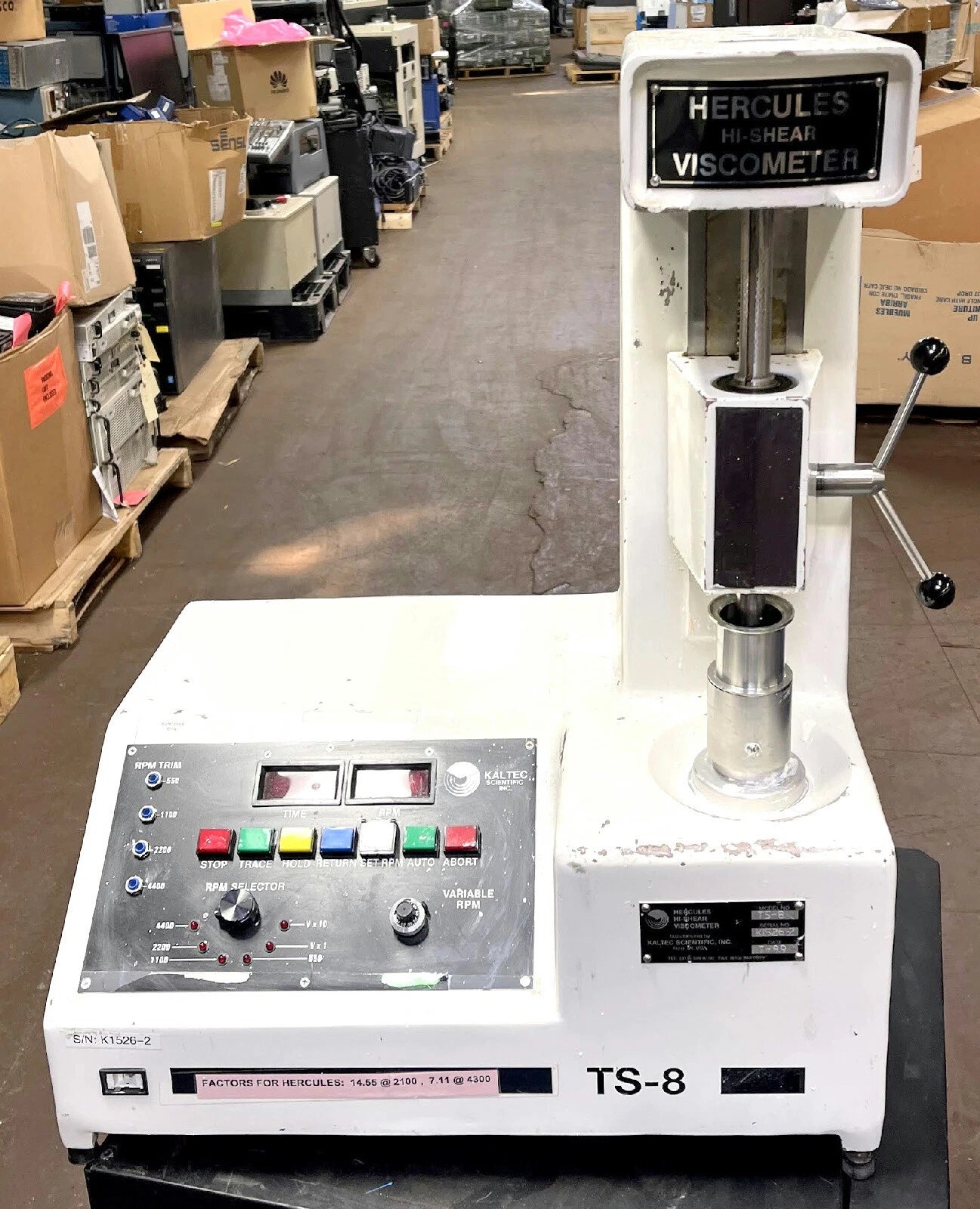 Kaltec Scientific Inc. Hercules TS-8 Hi-Shear Rheometer Viscometer