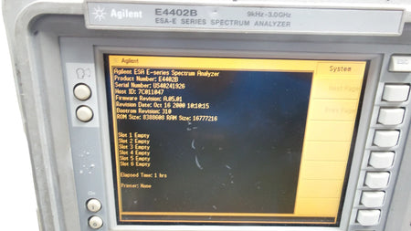 Agilent E4402B 100Hz to 3.0GHz ESA-E Series Spectrum Analyzer - Free Shipping