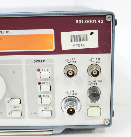 Rohde & Schwarz SMG 100 kHz  1000 MHz RF Signal Generator 801.0001.43 OPT B1 B2