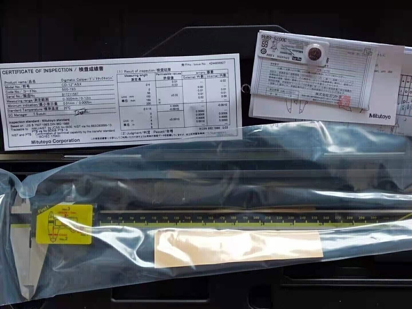 Mitutoyo 500-193-30 300mm Absolute Digital Vernier Caliper