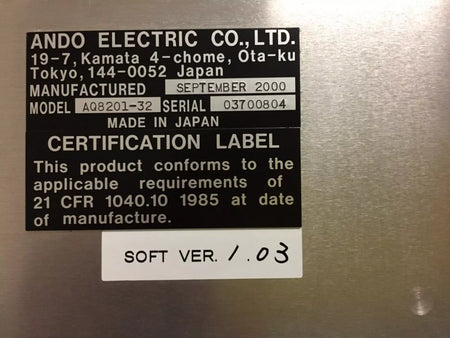 Ando AQ8201-32 Optical Attenuator Module