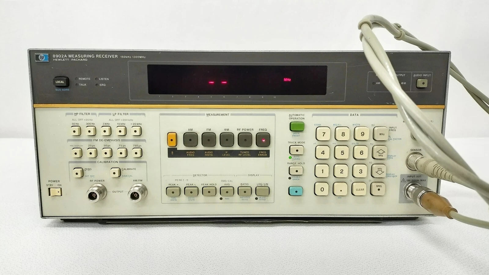 HP 8902A+11722A 1300MHz Measuring Receiver+Sensor